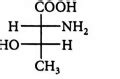 The structure of (2S, 3R)- 2 amino-3-hydroxy butanoic acid is