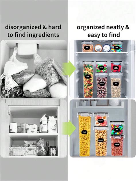 Set de 4/7/9/12/18/24/30/36 piezas de recipientes para almacenamiento ...