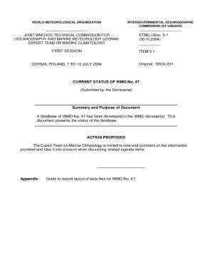 Fillable Online icoads noaa Joint WMO-IOC Commission for Oceanography ...