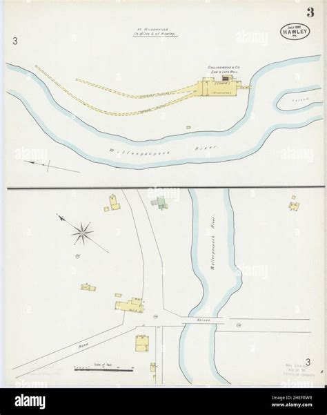 Hawley pennsylvania map hi-res stock photography and images - Alamy