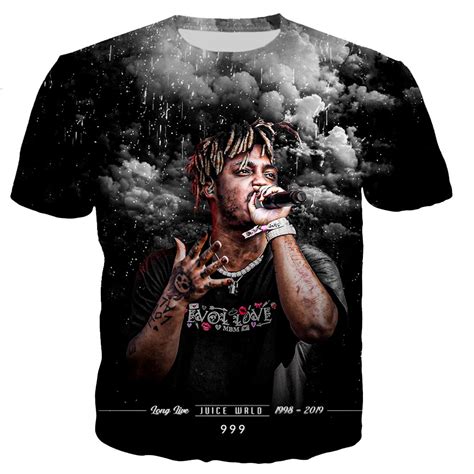 New Rapper Juice Wrld R.I.P 3D Printed T Shirt | Juice WRLD Store ...