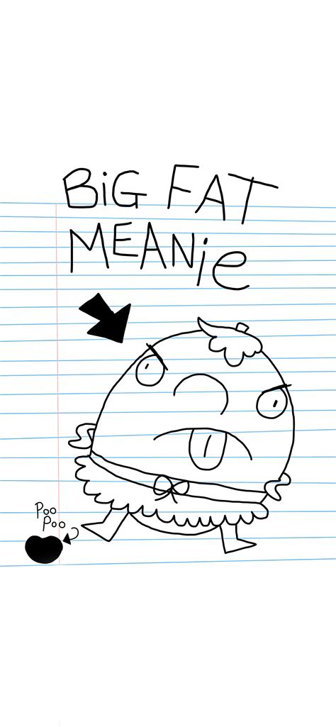 SpongeBob Big Fat Meanie Cartoon Drawing Wallpapers iPhone