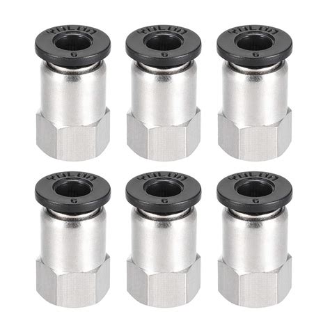 uxcell Push To Connect Tube Fitting Adapter 6mm Tube OD X M5 Female ...