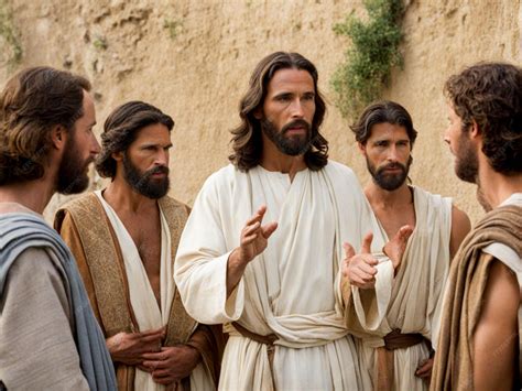 Jesus talking to his disciples | Premium AI-generated image