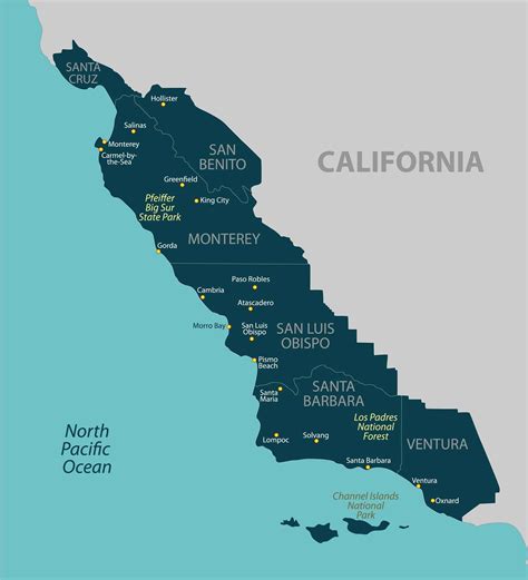 Geographical Map Of Southern California