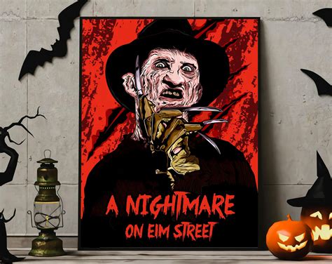 Freddy Krueger Nightmare On Elm Street Halloween Wall Art Decor Poster ...