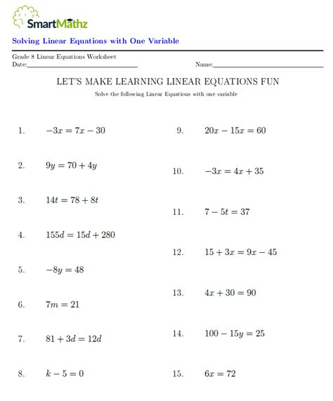Image result for Solve Linear Equations Examples