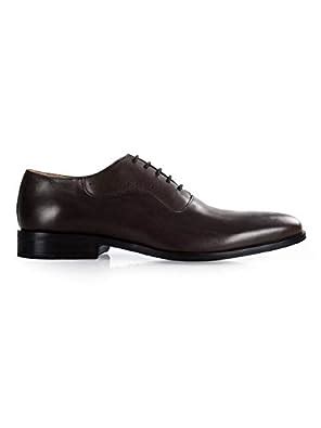 Buy RAPAWALK Men's Brown Leather Contemporary Wholecut Oxfords - UK 7.5 ...