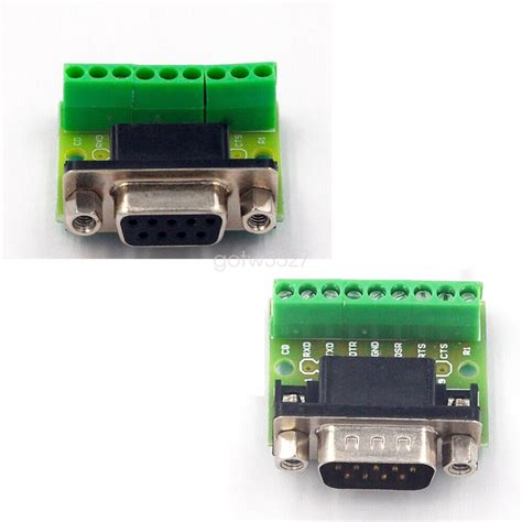 D-SUB DB9 Breakout Board Connector 9 Pin 2 Row Male | Ubuy India