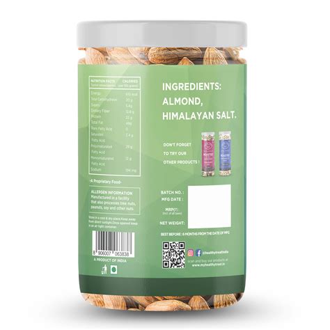 Healthy Treat 100% Roasted Almonds: Himalayan Salted - HEALTHY TREAT