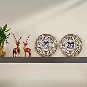 Buy The Homely Habitat™ Handcrafted Warli Terracotta Wall Plates - 8 ...