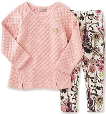 Buy Juicy Couture Baby Girls' Double Knit Top and Printed Legging Set ...