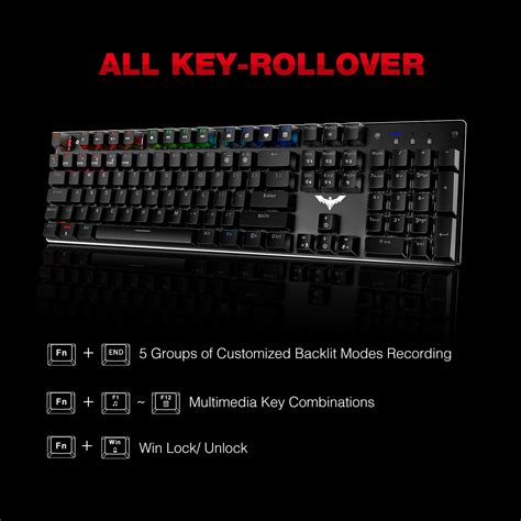 havit Wired Mechanical Gaming Keyboard and RGB Mouse Combo Set UK ...