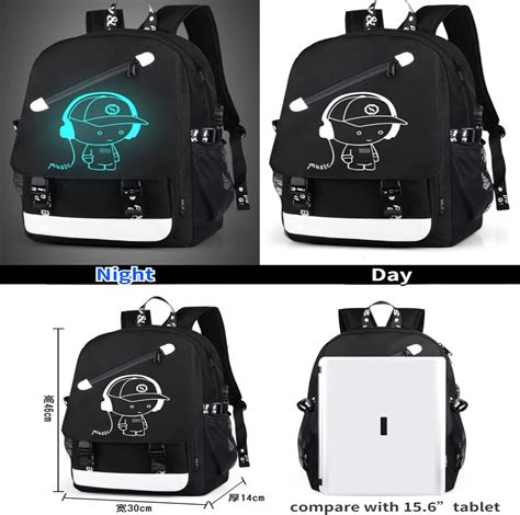 Buy XUELIN-8 Anime Luminous Backpack for Teens School Backpack with USB ...