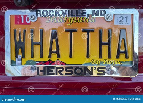 CUSTOM VANITY LICENSE PLATES Stock Image - Image of license, plates ...