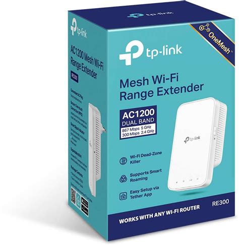 TP-Link RE300 WiFi Range Extender 2.4 GHz, 5 GHz 1200 Mbps Wifi Speed ...