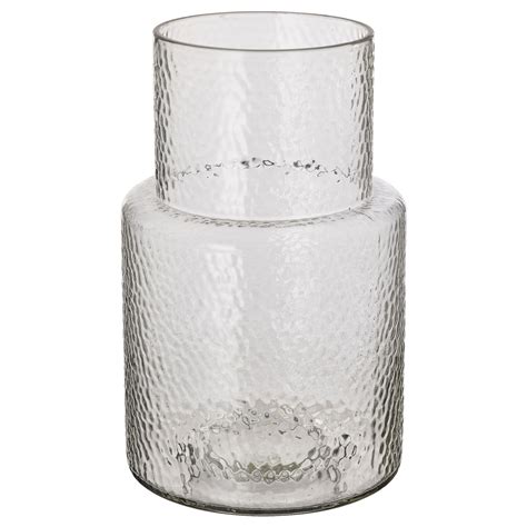 KONSTFULL vase, clear glass/patterned, 26 cm (10 ¼") - IKEA