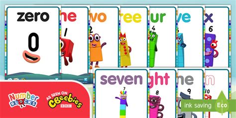FREE! - 👉 Numberblocks 0 - 10 Words Display Posters - Maths Resources