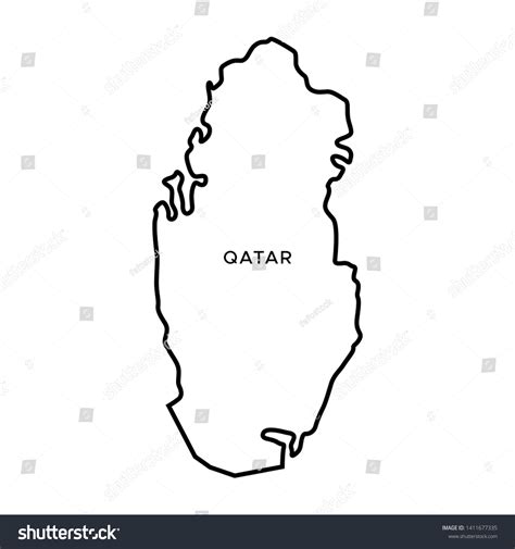 qatar map outline