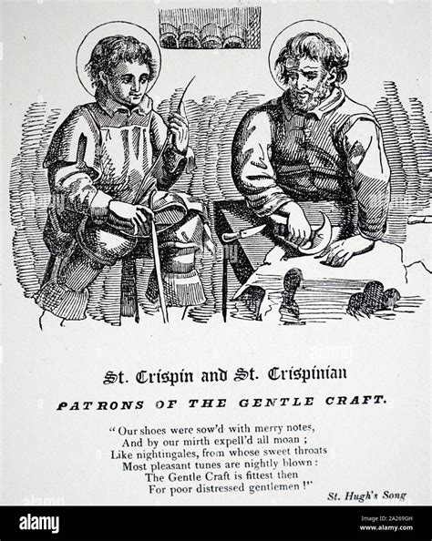 Illustration showing Saint CRISPIN AND CRISPINIAN, Christian martyr ...
