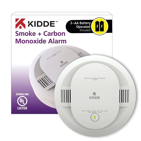 Kidde Smoke & Carbon Monoxide Detector, AA Battery Powered, LED Warning ...