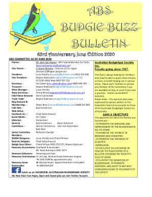 Fillable Online Vice President: Secretary: Treasurer: Show Manager ...