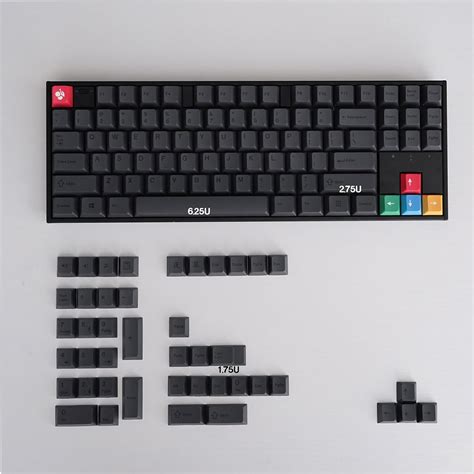 Sumgsn 129 Keys PBT Keycaps Dye Sub Cherry Profile Gray Keycap Set Fit ...