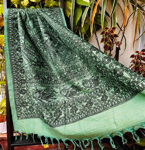 madhubanidupatta madhubani dupattas khadidupatta white COTTON – VIVARANG