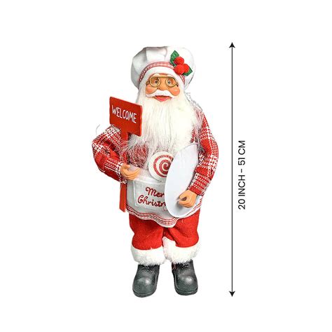 Big Masterchef Santa Claus self Standing Christmas Table Décor & Chris