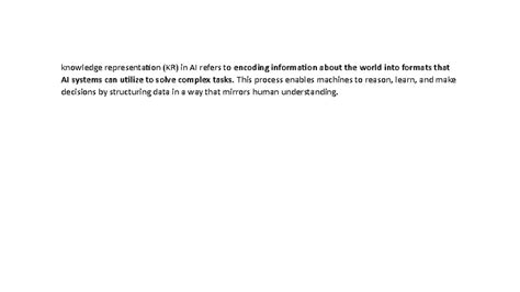 Unit 2 AI - Knowledge Representation (KR) in Artificial Intelligence ...