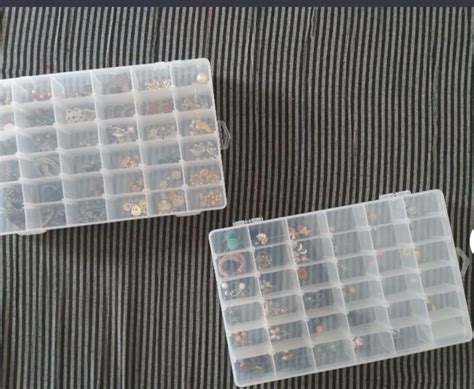 Darkshri 36 Grids Clear Plastic Jewelry Box Organizer Storage Container ...