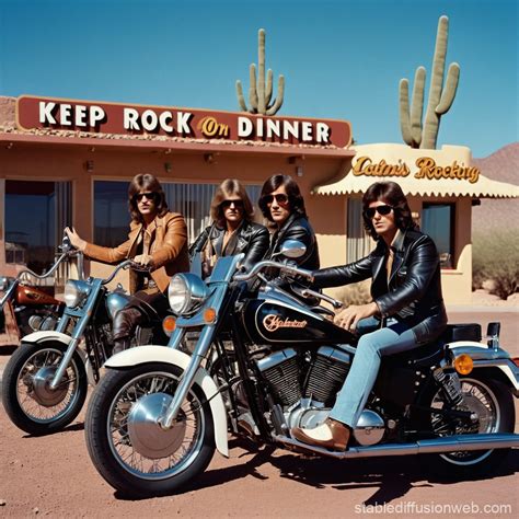 70s Hard Rock Band Album Cover | Stable Diffusion Online