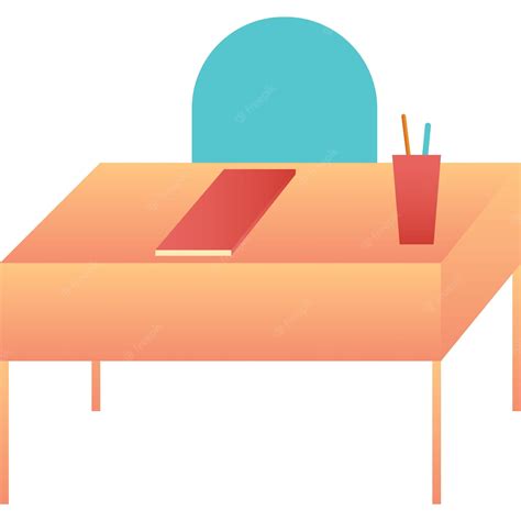 School Desk Vector Design Illustration Isolated On White - Clip Art Library