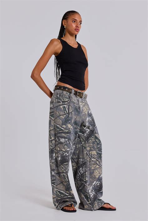Forest Camo Colossus Jeans | Womens | Jaded London