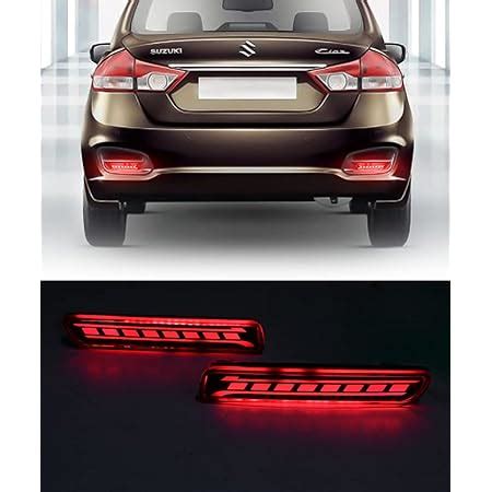 FABTEC Car LED Reflector Rear Bumper Brake Light Compatible with Baleno ...