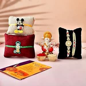 Buy CraftVatika Rakhi Gift for Brother and Bhabhi Kids - Rakhi Combo ...