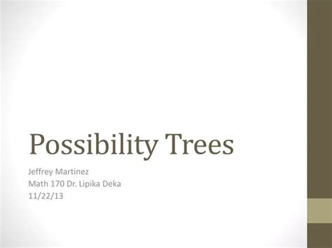 Image result for Possibility Trees Examples