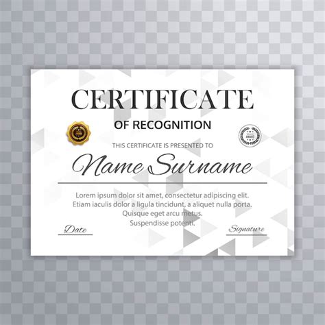 Abstract certificate template design | Premium Vector