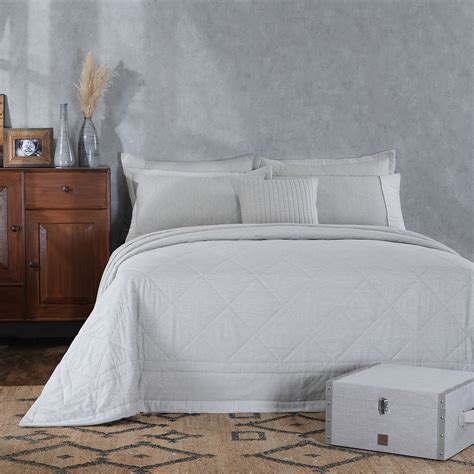 Buy Muted Dot 100% Natural Cotton Filling Grey 8PC Quilt/Quilted Bed ...