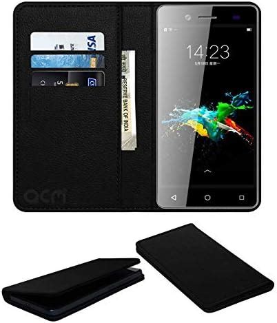 ACM Rich Leather Flip Wallet Front & Back Case Compatible with Reach ...