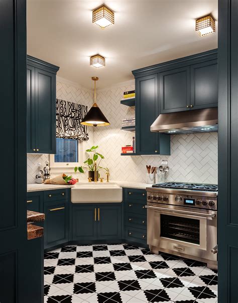 Squiggle Checkerboard Kitchen Floor | Fireclay Tile