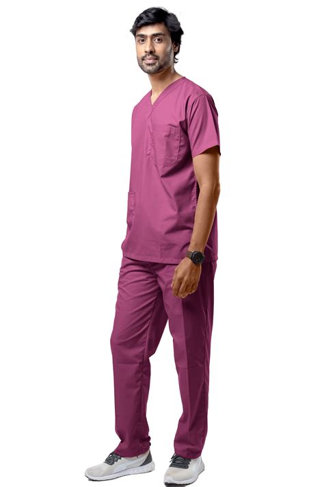 Male Scrub Suit - DSV - Plum – Uniform Craft