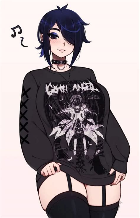 Pin by Oscar Estrella Garcia on uwu | Anime goth, Curvy art, Tomboy art