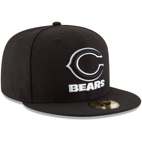 Buy Men's New Era Black Chicago Bears B-Dub 59FIFTY Fitted Hat Online ...