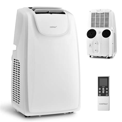 Costway 8000 BTU (11,500 BTU ASHRAE) Dual Hose Portable Air Conditioner ...