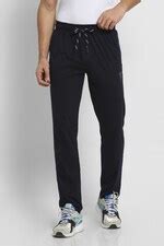 Buy Men Navy Solid Casual Track Pants Online - 432045 | Van Heusen