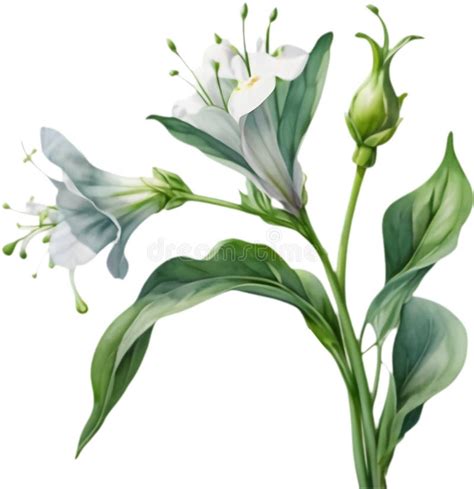 Water Spinach Flowers Bloom, White or Purple. Stock Image ...