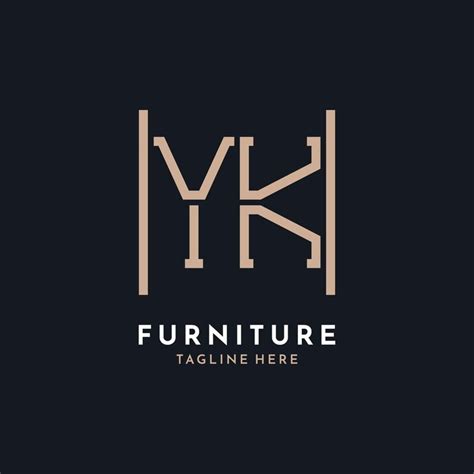 Letter yk logo design luxury yk furniture logo for interior decor and ...