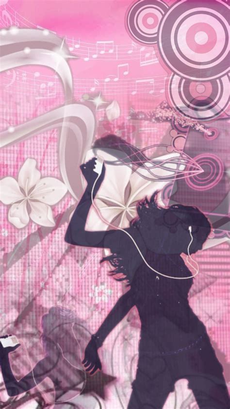 Abstract Wallpaper with Swirls and Butterflies