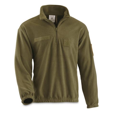 Brooklyn Armed Forces Quarter Zip Heavyweight Fleece Pullover ...